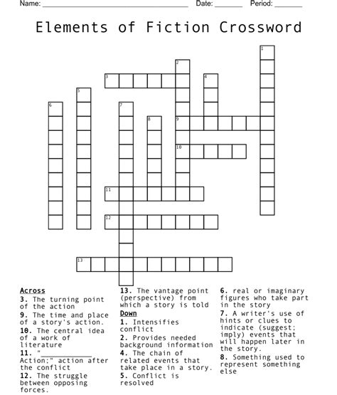 fiction crossword